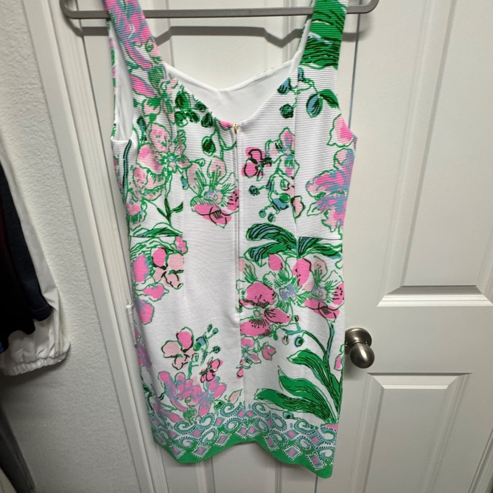 Lilly Pulitzer Del Rey shift stretch dress size 8 orchids on the avenue - Picture 7 of 8